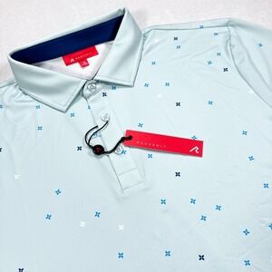 NWT REDVANLY Men's Size L Breeze Savile Stretch Performance Golf Polo Shirt‎